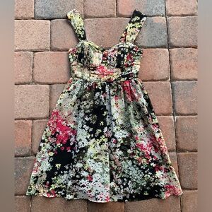Candie’s Ditsy Floral Bustier Bodice Dress